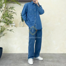 청 데님 남방
