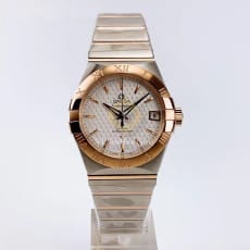 오메가 콘스텔레이션 38mm 화이트 스테인리스강/로즈골드